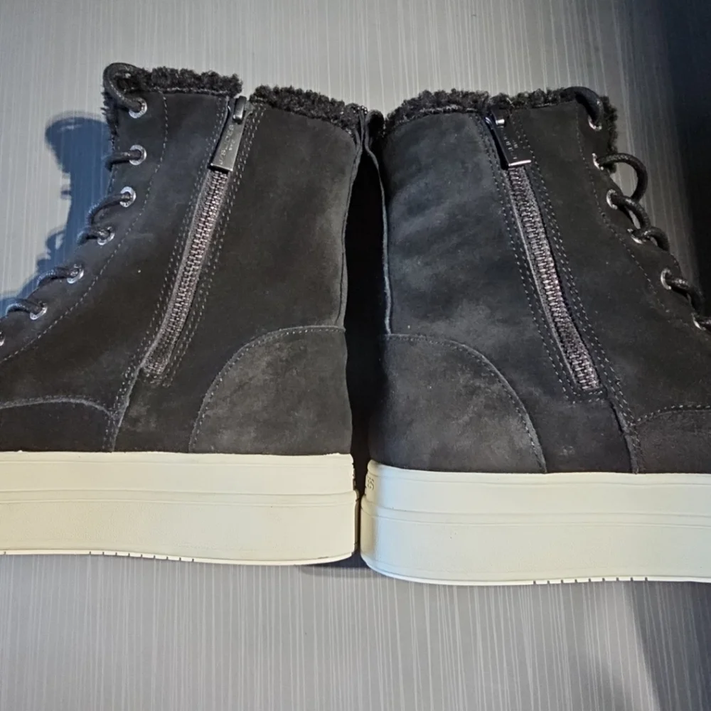 J/Slides NYC Women's Black‎ Torrie Water-Resistant Faux-Fur Boots Size 8 NWOB